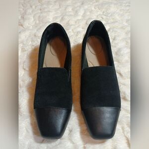 Collection By Clarks Womens Tilmont Step Black Suede Loafer Shoes Size 9M